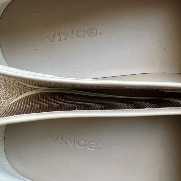 Vince Preston Gold Metallic Leather Slip On Sneaker Flat Comfort Shoe EU 38 US 8 - Picture 14 of 16